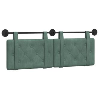 vidaXL Cabecero Colgante Verde Mar Terciopelo Vidaxl