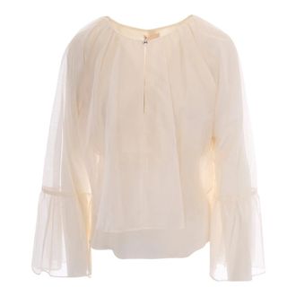 Liu Jo Blouses, female, Beige, Size: M Muslin Blouse