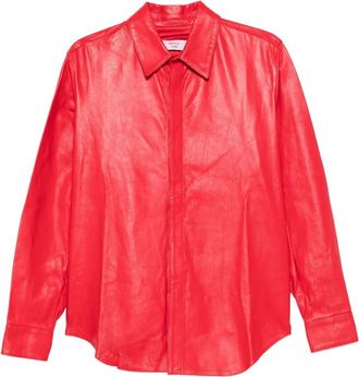 Martine Rose Camicia in nappa - Rosso