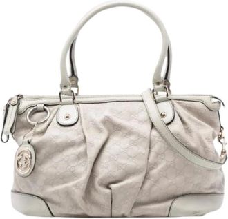 Gucci Pre-owned Handbags, female, Beige, Size: ONE SIZE Pre-owned Sukey Handbag