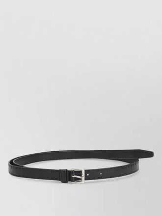Prada leather belt contrast stitching slim design