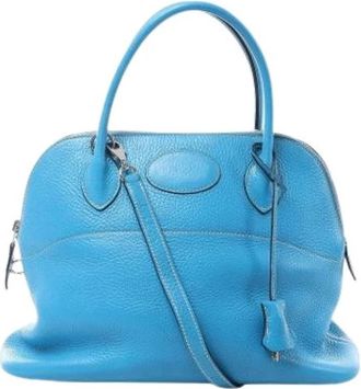 Herm&egrave;s Pre-owned Bolide 31 - Dames - Vintage Handtas - Blauw - ONE Size - Leer - Vintage