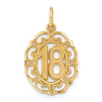 Diamond2Deal 14k Yellow Gold 18 in Oval Pendant