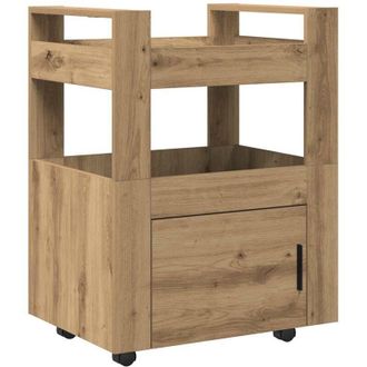 vidaXL Carro De Cocina Roble Artisan 60 X 45 X 80 Cm Vidaxl