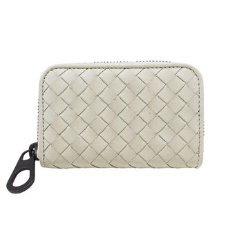 Bottega Veneta Intrecciato White Leather Coin Purse/Coin Case (Pre-Owned)