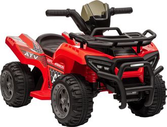 OEM Quad El&eacute;ctrico Infantil Para +18 Meses Veh&iacute;culo El&eacute;ctrico A Bater&iacute;a 6v Con Velocidad De 2 Km/h 70x42x45 Cm Rojo