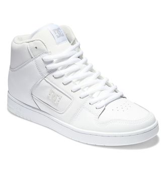DC Sneaker DC SHOES Manteca 4 Hi, Herren, Gr. 6,5(38,5), weiss (wei&szlig;, wei&szlig;, battleship), Obermaterial:51.34% Leder, 48.66% Synthetikmaterial;, Schuhe Sne