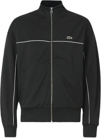 Lacoste Sweatshirt met ritssluiting en afgebiesde rand - Heren - Vesten met rits - Zwart - S - Katoen - Hoodies & sweatvesten