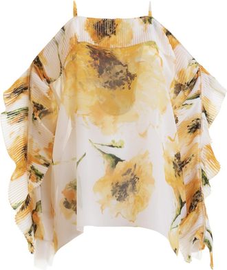 Blugirl Floral printed off the shoulder blouse