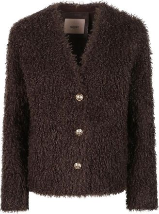 Twinset Twin-set Truien - Dames - Jassen - Bruin - M - Jassen