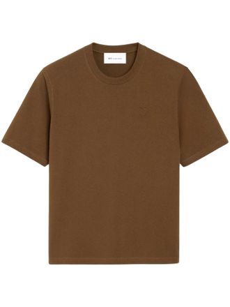 Ami Boxy-Fit T-Shirt with Tonal Embossed Heart Emblem