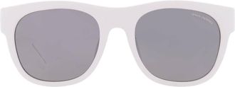 A|X Armani Exchange Grey Mirror Silver Square Mens Sunglasses AX4128SU 83156G 55