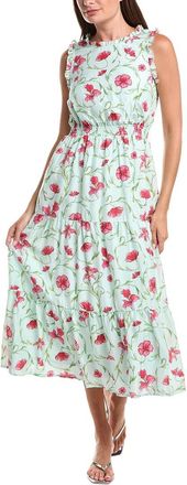 Roller Rabbit Greta Floral Swirl Milani Silk Dress