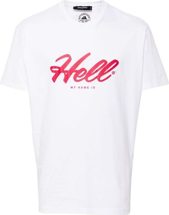 Dsquared2 text-print T-shirt - men - Cotton - M - White