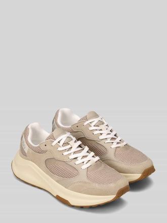 Marc O'Polo Sneaker aus Rindleder und mit Mesh-Einsatz Modell LIV in Mittelgrau, Gr&ouml;&szlig;e 36