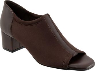 Trotters Lennon Peep Toe Block Heel Pump in Dark Brown at Nordstrom, Size 10.5