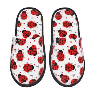 Generic Slippers Ladybugs Love Cute Print Reusable House Slippers Unisex House Shoes For Indoor Men Spa M
