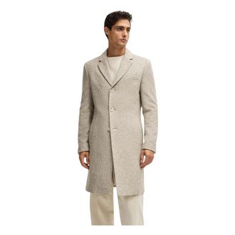 HUGO BOSS Jassen, Heren, Beige, S, Enkelrij jas