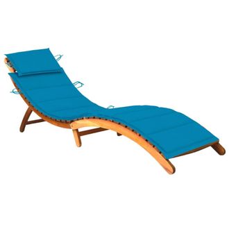 vidaXL Tumbona De Jard&iacute;n Con Coj&iacute;n Madera Maciza De Acacia Vidaxl