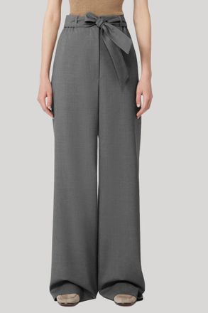Max Mara Womens Stretch Wool Cloth Trousers In Medium Grey
