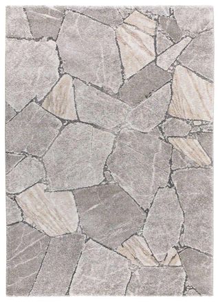 Atticgo Alfombra con relieve shaggy moderna gris 160x230 cm