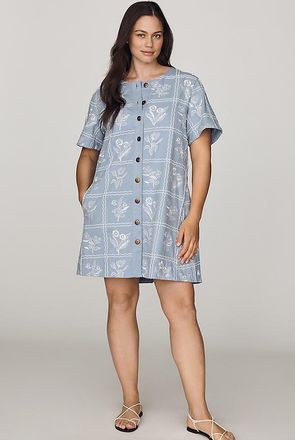 Maeve Emmy Swing Buttondown Mini Dress