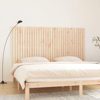 vidaXL Cabecero De Cama De Pared Madera Maciza De Pino 204x3x110 Cm Vidaxl