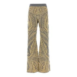 Etro Paisley Gebreide Broek - Dames - Wijde Broeken - Veelkleurig - 2XS - Wol - Broeken