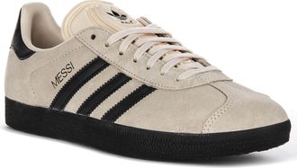 adidas Originals adidas Mens Gazzelle Messi Crystal Sand Golden Gen Sneaker, beige, 8.5 UK