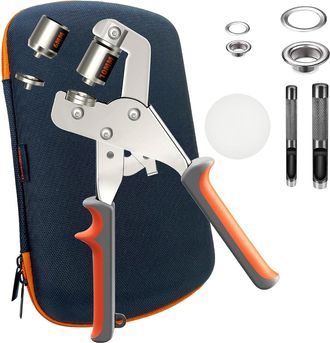 OEM Kit De Ojales Met&aacute;licos De 6 Mm Y 10 Mm, Alicates Para Ojales De Lonas Y Telas, Juego De Ojales Para Lonas Con 200 Ojales Y Kit De Herramientas