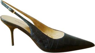 Dolce & Gabbana croc embossed Slingback Sandals Size 37.5