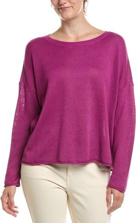 Eileen Fisher Eileen Fisher Crew Neck Linen-Blend Sweater