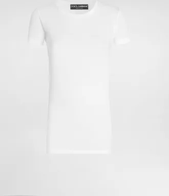 Dolce & Gabbana Short-sleeved Jersey T-shirt - Woman T-shirts And Sweatshirts White 36