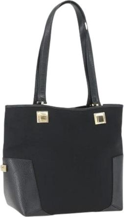 Ferragamo Pre-owned Tote Bags, female, Black, Size: ONE SIZE Pre-owned Nylon Tote Bag