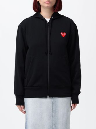 Comme Des Gar&ccedil;ons Relaxed Fit Zip-Up Jersey Hoodie with Logo