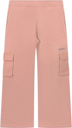 Off-white Arrow Studs Cargo Pant - male - Off White - Sweatpants - Pink - 10 Y - Kids
