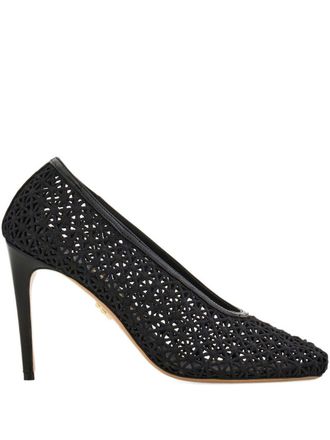 Ferragamo Womens 90Mm Macram&eacute; Pumps