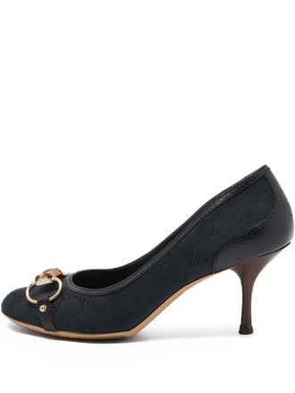 Gucci 110mm bamboo-detail pumps - Black