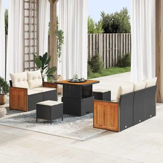 vidaXL Conjunto De Sof&aacute;s De Jard&iacute;n 8 Uds. 7-n&uacute;mero De Plazas Vidaxl