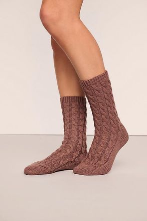 Eberjey Cozy Cable-Knit Crew Socks