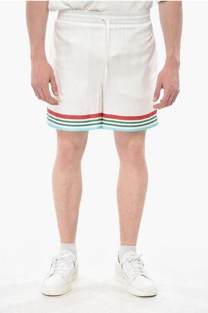 Casablanca Silk Patterned Shorts with Elastic Waistband size S