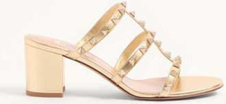 Valentino Garavani Rockstud Slide Sandal In Laminated Nappa Leather 60Mm Wo