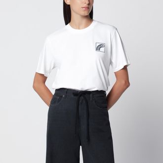 Maison Margiela T-shirt bianca in jersey di cotone