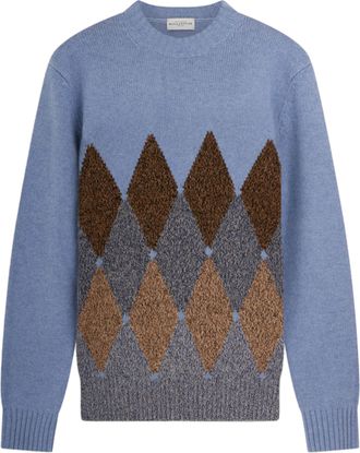Ballantyne Textured Argyle Wool Sweater