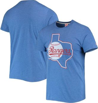 Homage Mens Homage Royal Texas Rangers Hand-Drawn Logo Tri-Blend T-Shirt at Nordstrom, Size Large