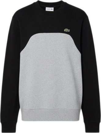Lacoste Mens Block Cotton Fleece Sweatshirt in Grey - Size X-Small