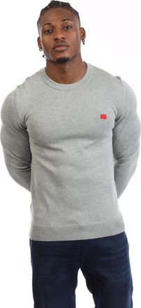 HUGO BOSS Hugo Mens San Cassius-C1 Sweater in Grey Cotton - Size X-Large
