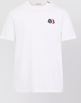 Moncler short sleeve jersey t shirt tricolor collar