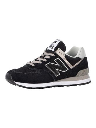 New Balance 574 Suede Trainers, Zwart