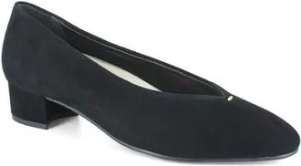 Munro Hannah Block Heel Pump in Black Suede at Nordstrom, Size 10.5